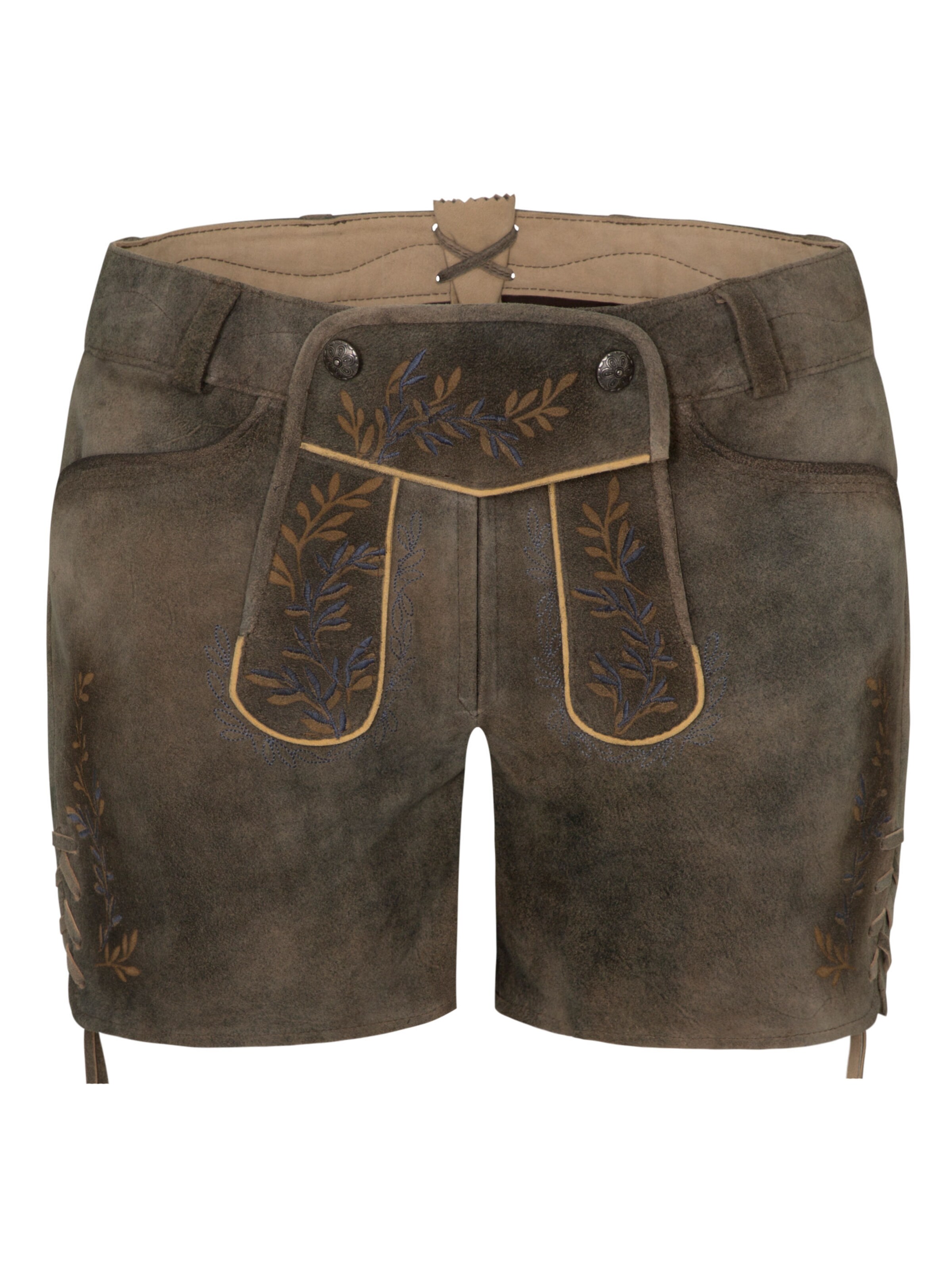 Coupe slim Pantalon folklorique 'Dolce' SPIETH & WENSKY en marron : devant