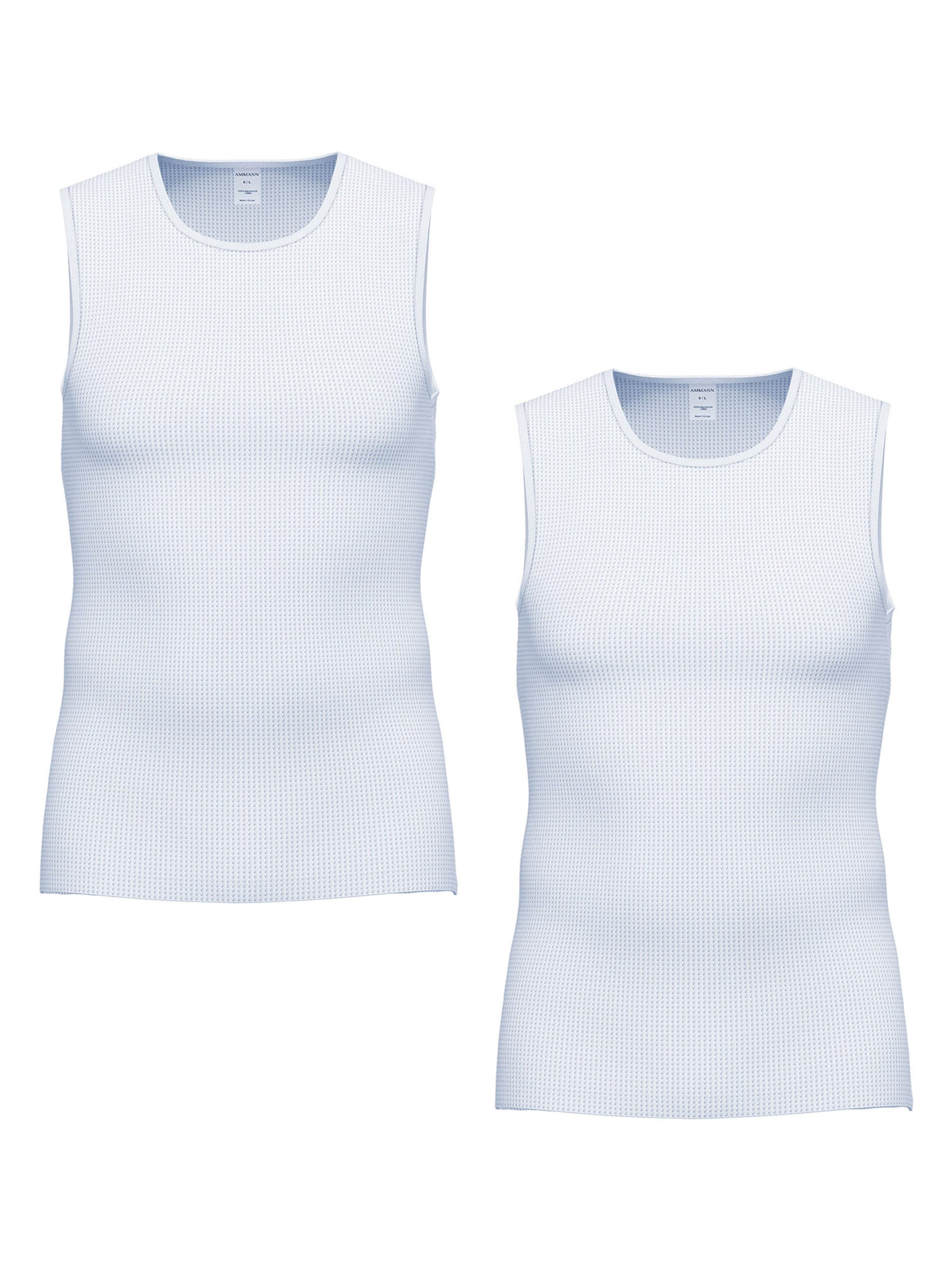 Maillot de corps ' Cotton Air ' Ammann en blanc : devant