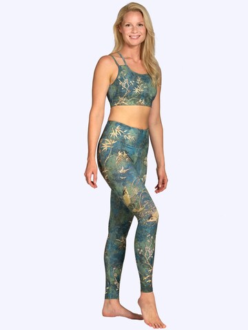 Magadi Skinny Sporthose 'Camo'‌ in Grün