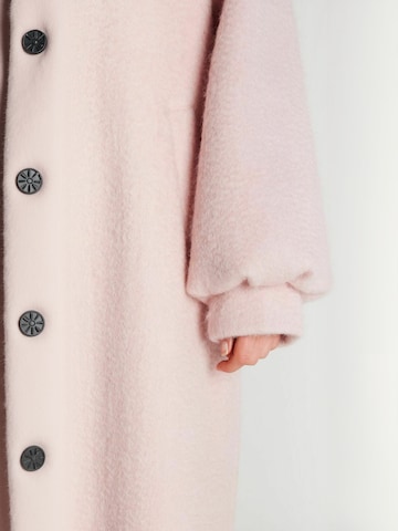 RUE de FEMME - Sobretudo de inverno ' Addison ' em rosa: lateral