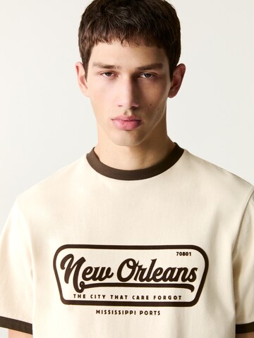 Maglietta 'NEW ORLEANS' di Pull&Bear in beige
