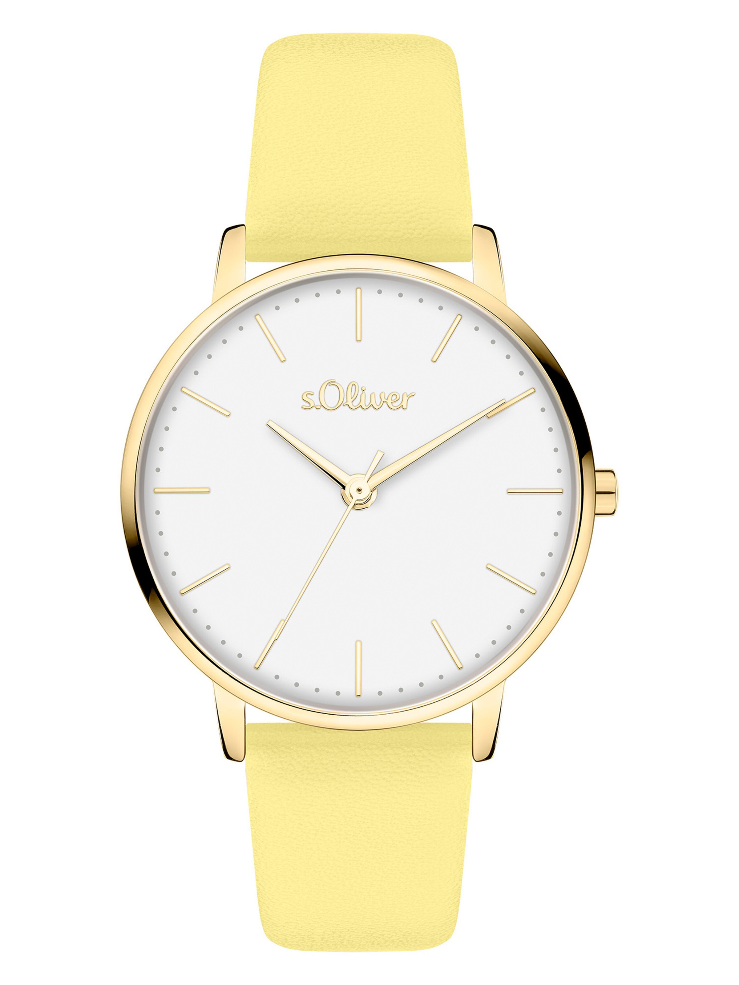 s.Oliver Analog Watch in Yellow: front