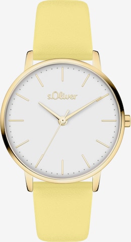 s.Oliver Analog Watch in Yellow: front