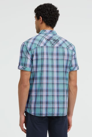 CAMP DAVID Regular fit Button Up Shirt in Blue