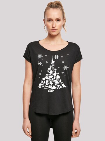 T-shirt 'Star Wars Christmas Tree' F4NT4STIC en noir : devant