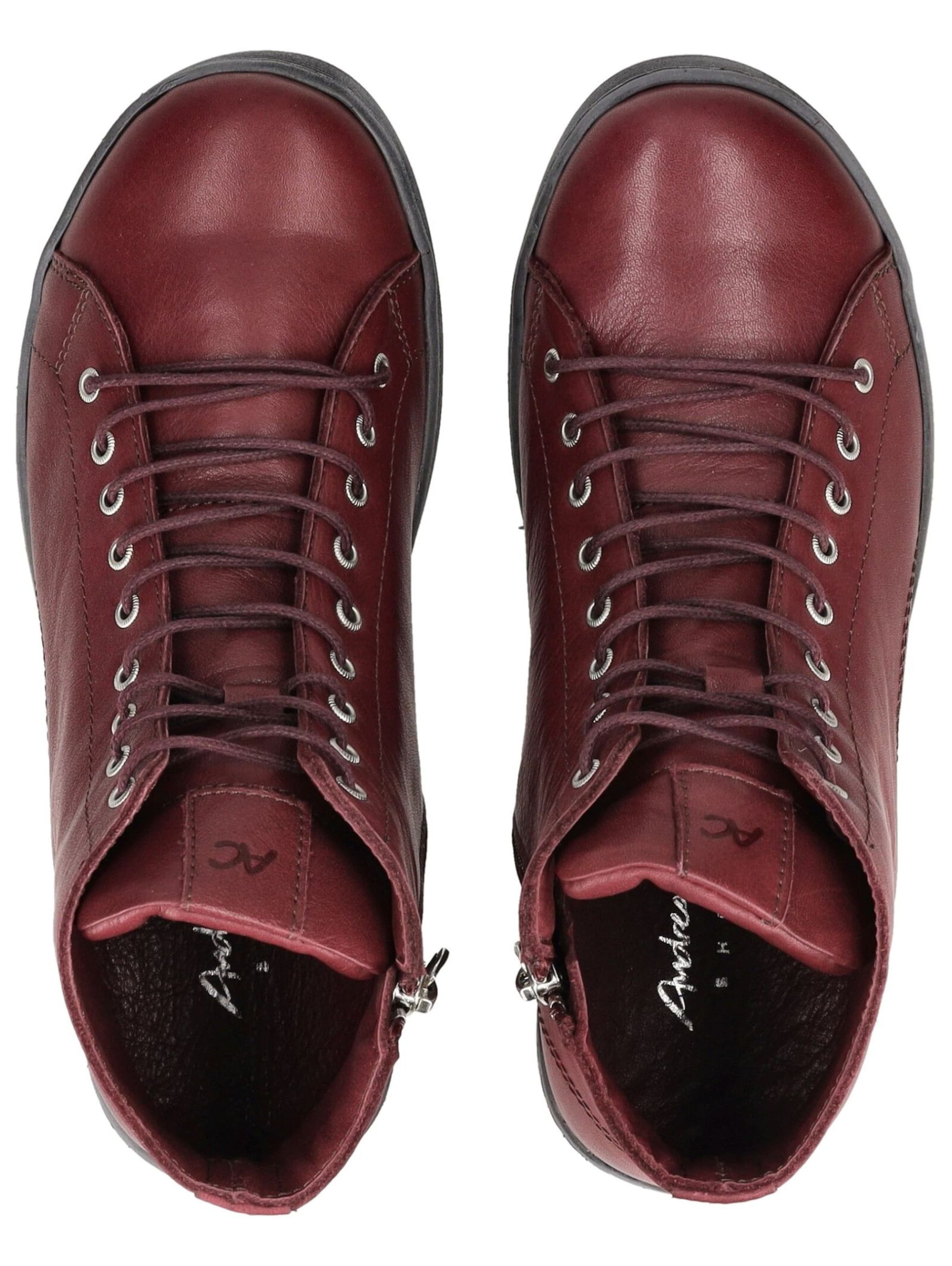 ANDREA CONTI Lace-up bootie in Red