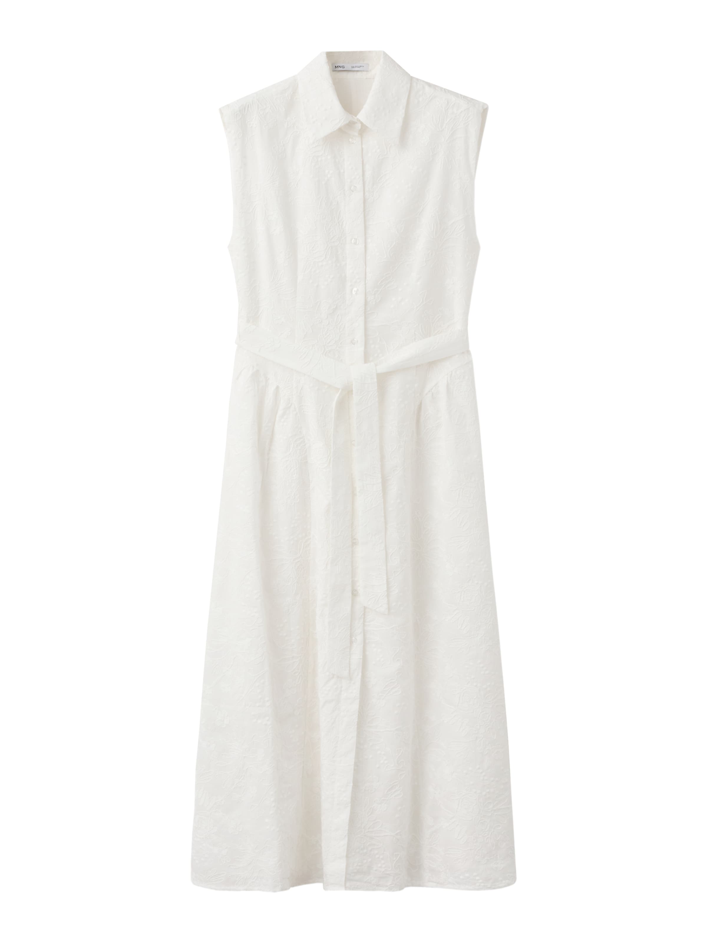 MANGO Blousejurk 'CATA' in Beige: voorkant