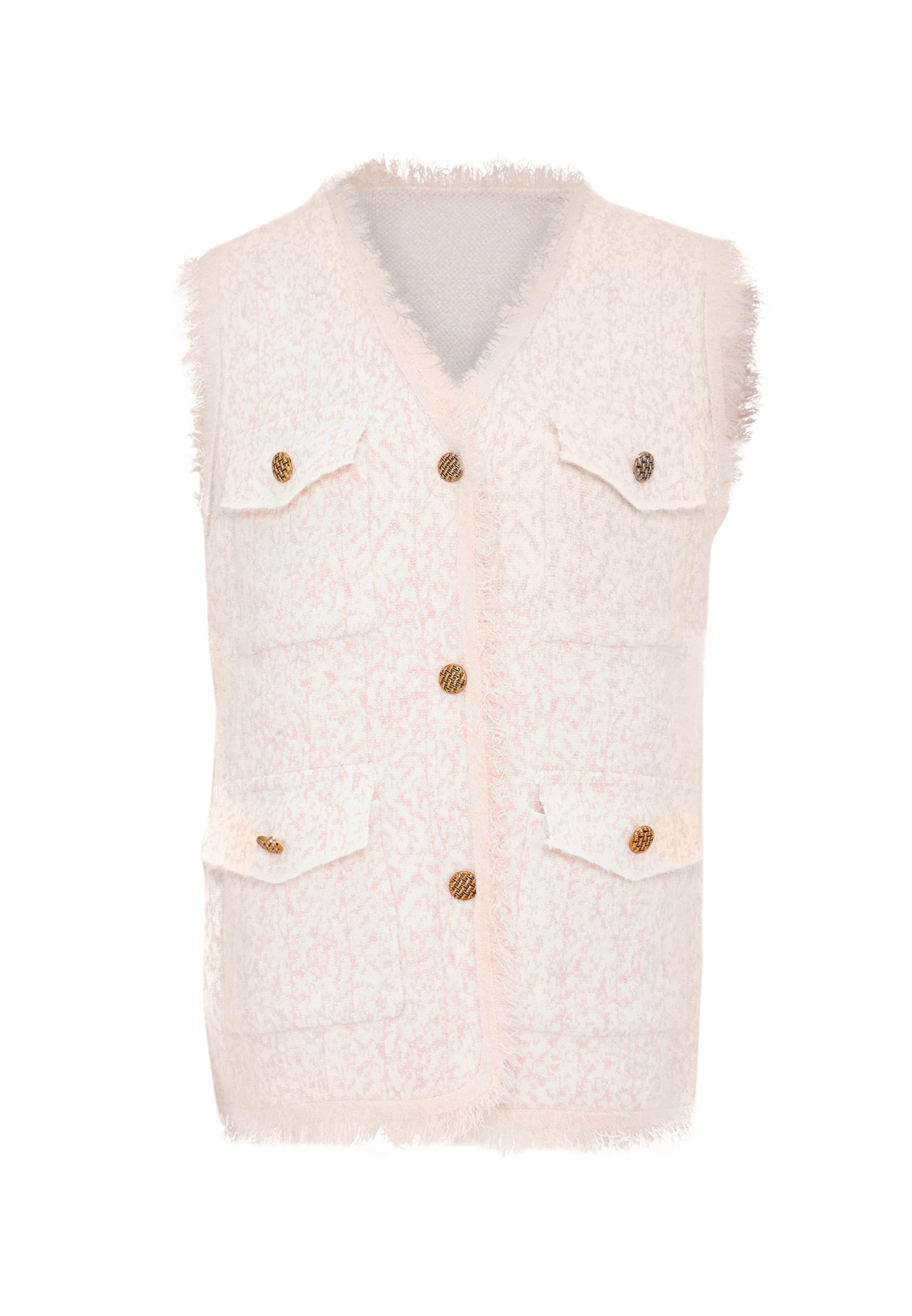 ZITHA Knitted vest in Pink: front