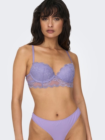 ONLY Push-up Bra 'Sara' in Purple: front