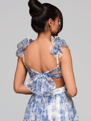 Ombre Abendkleid in Blau: Vorderseite