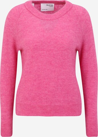 Selected Femme Petite Sweter 'LULU' w kolorze różowy: przód