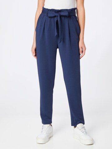 Eight2Nine Regular Pleat-Front Pants in Blue: front