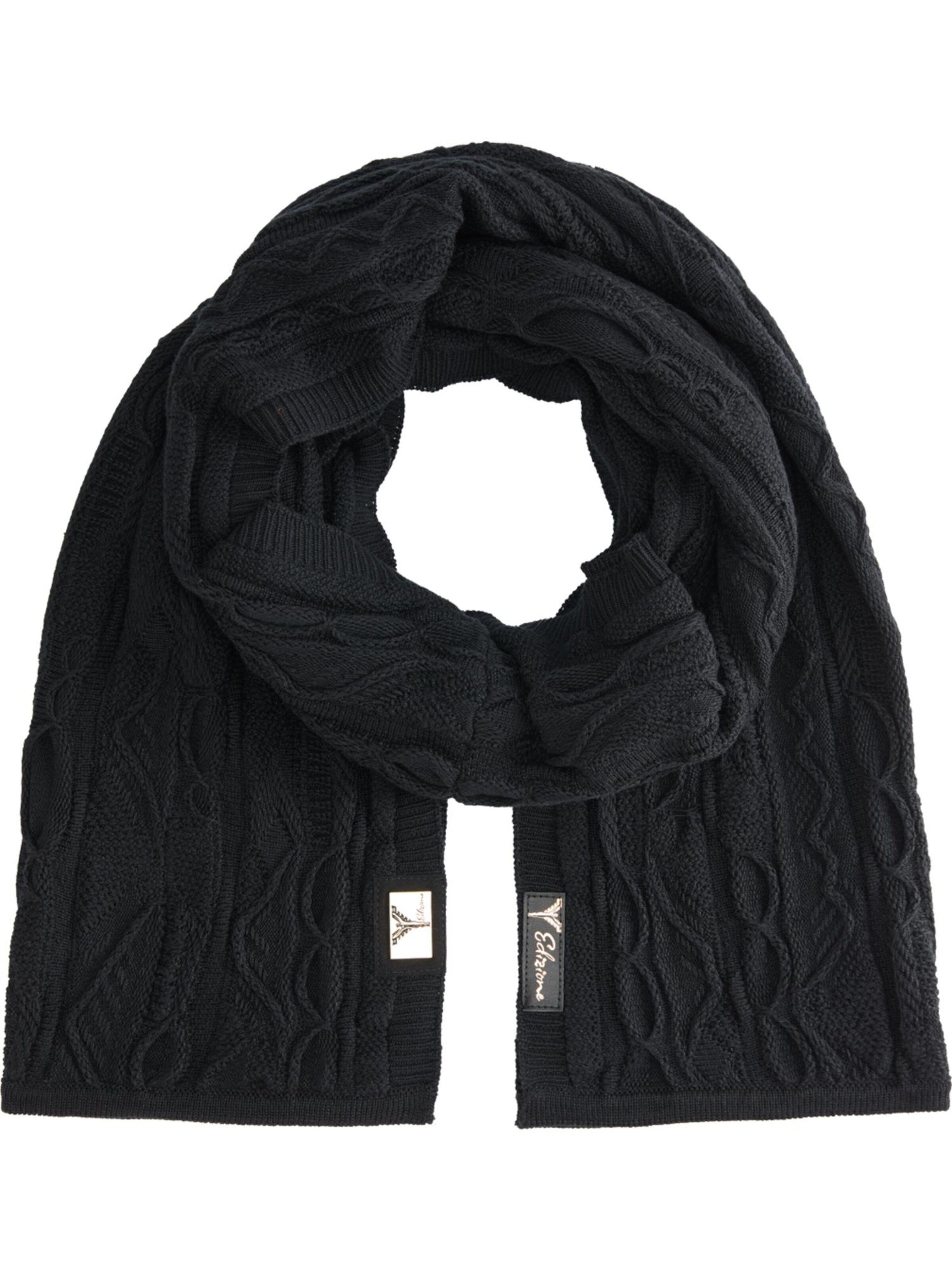 Carlo Colucci Sjaal in Zwart: voorkant