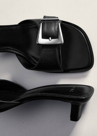 MANGO Mules 'Buckle' in Black