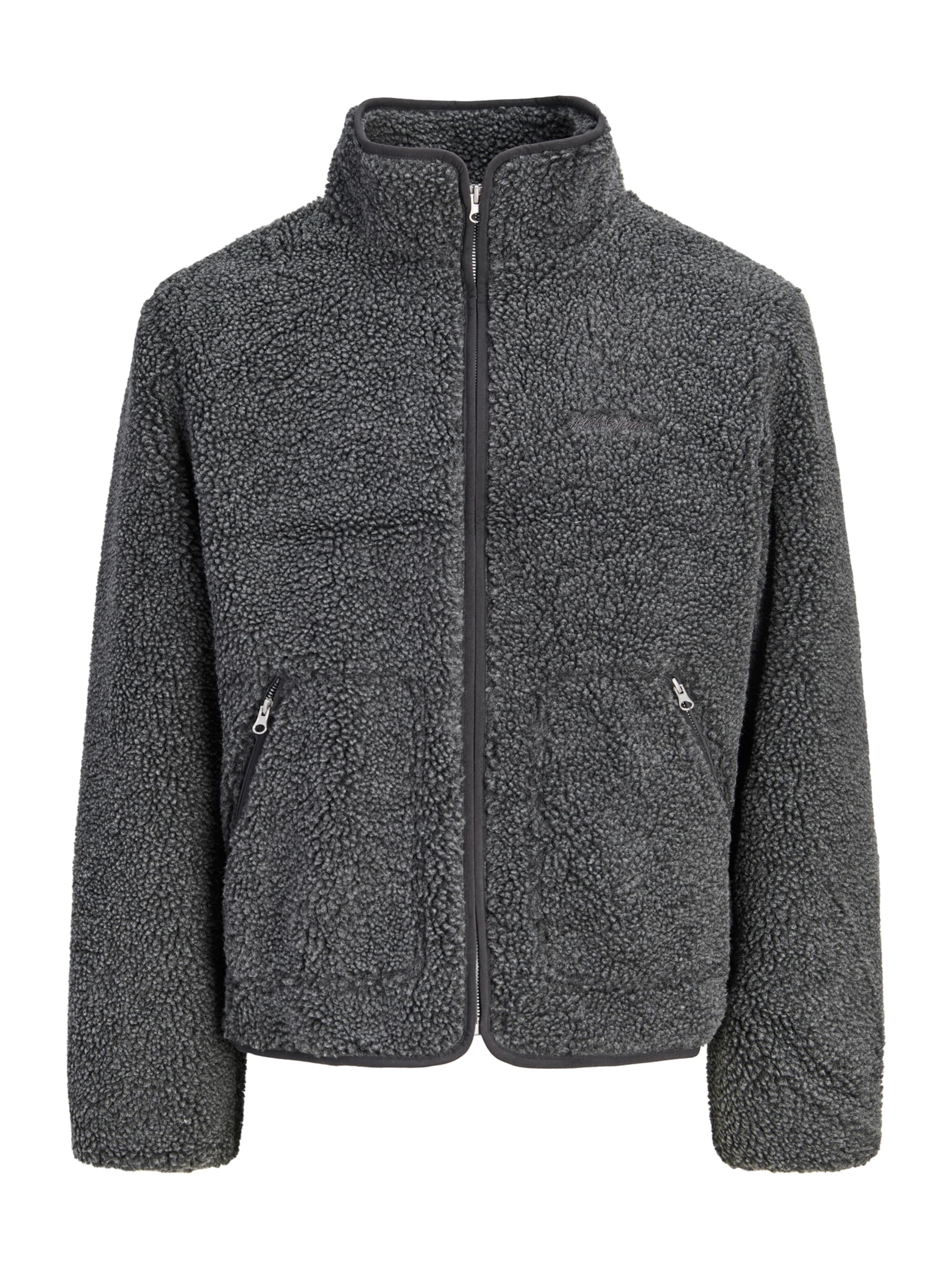 JACK & JONES Ζακέτα φλις 'JWHNORREBRO' σε γκρι: μπροστά