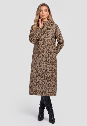 Manteau mi-saison faina en beige : devant