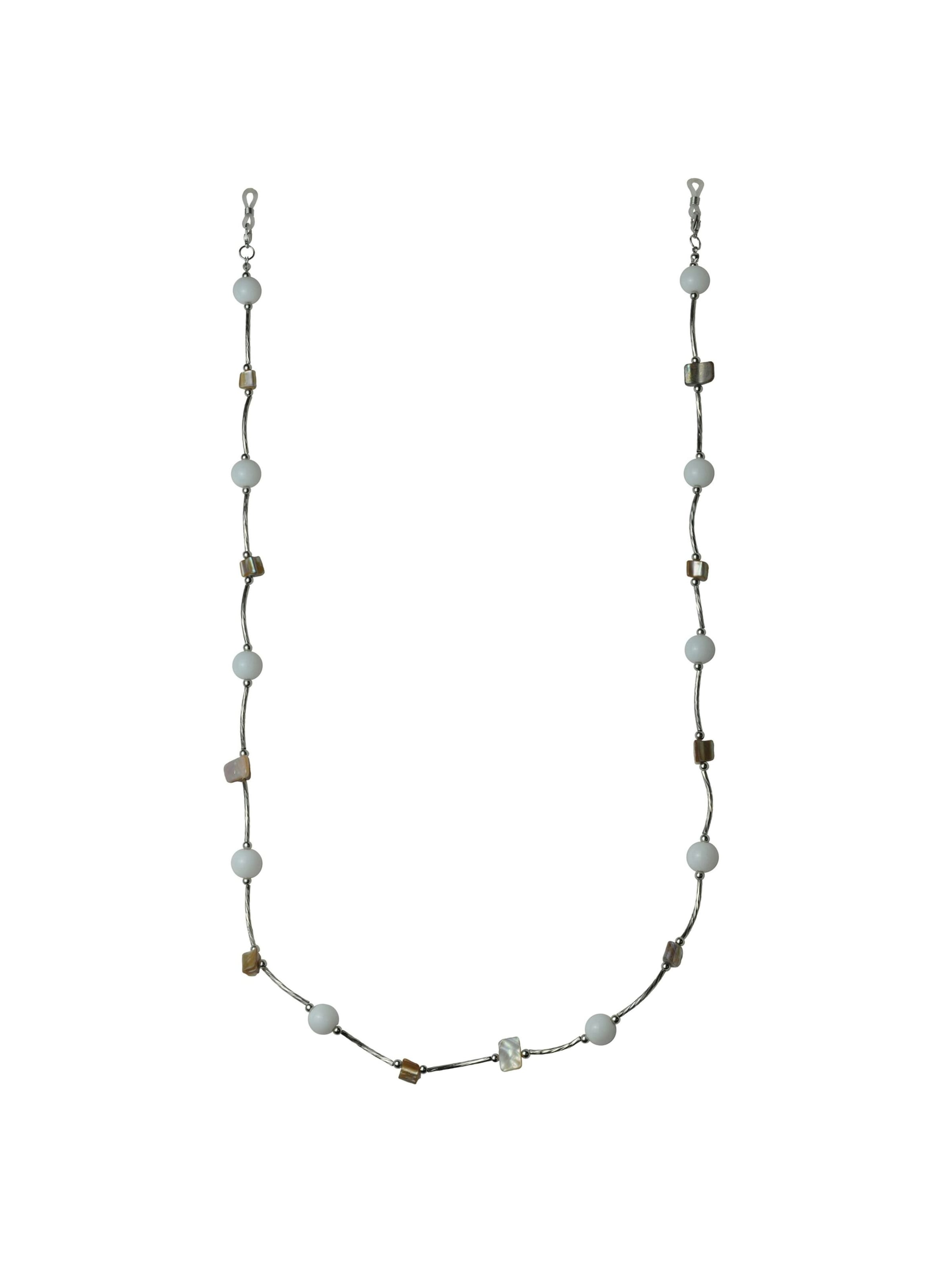 Steuer Brillenkette in Silber: Vorderseite