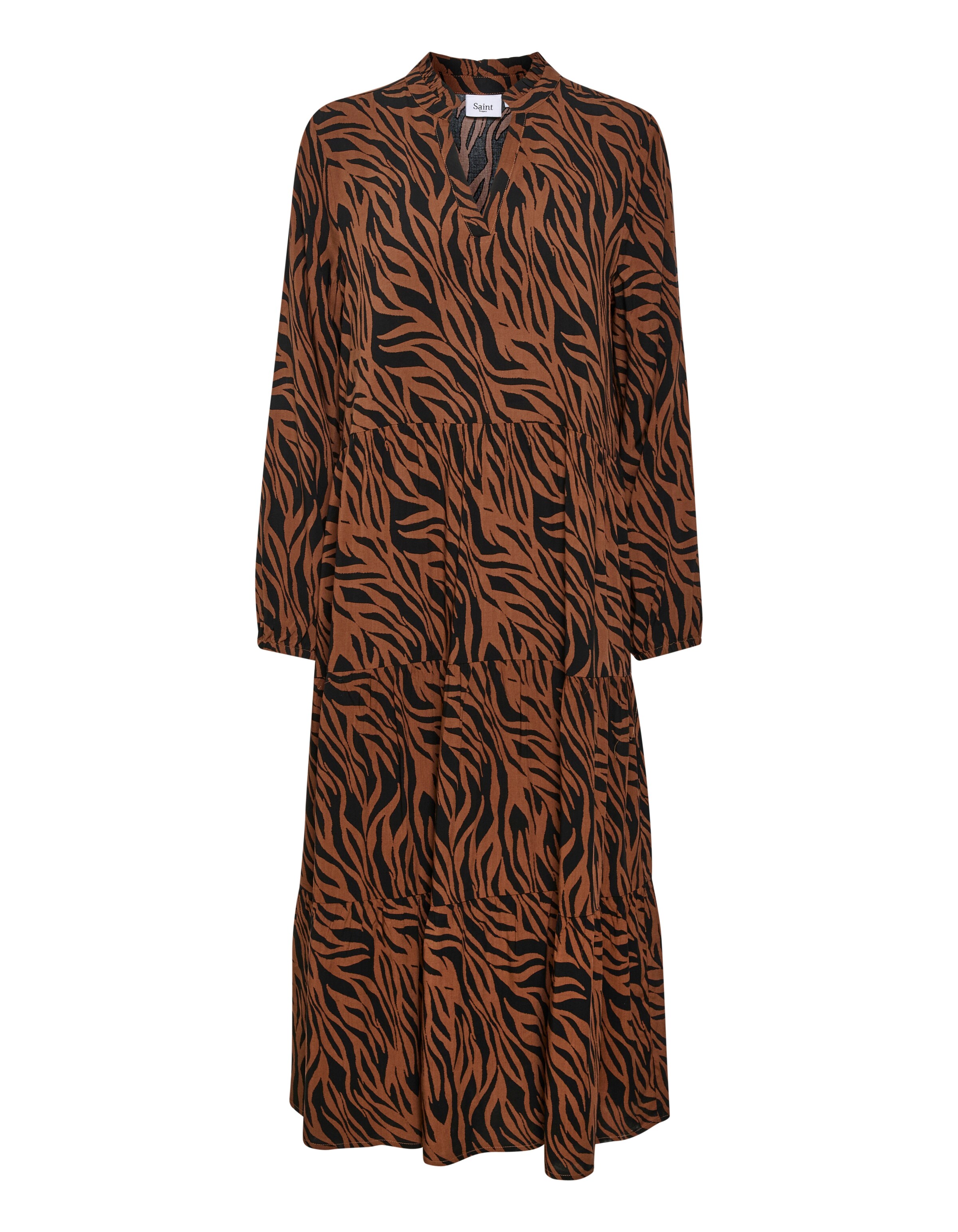 SAINT TROPEZ Платье-рубашка 'Paige' в Черный: спереди