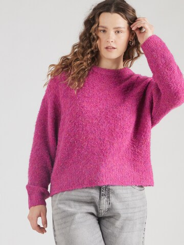 PIECES Curve Pulover 'PCNATHERINE' | roza barva: sprednja stran