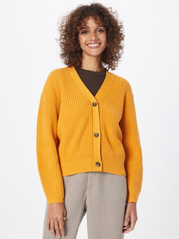 ABOUT YOU Knit Cardigan 'Sana' in Yellow: front