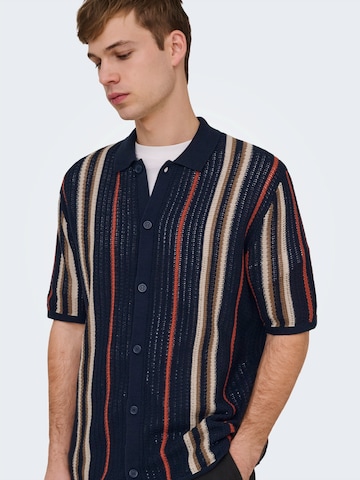 Vestes en maille 'ONSLEON' Only & Sons en bleu