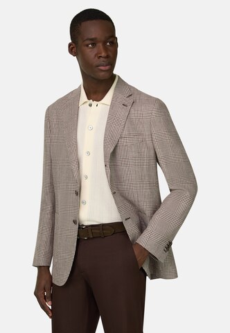Boggi Milano Regular Fit Sakko ' Prince of Wales' in Braun: Vorderseite