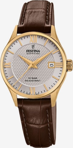 Montre à affichage analogique FESTINA en marron : devant