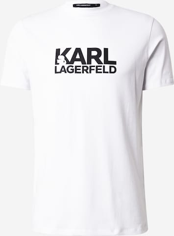 balta Karl Lagerfeld Marškinėliai: priekis