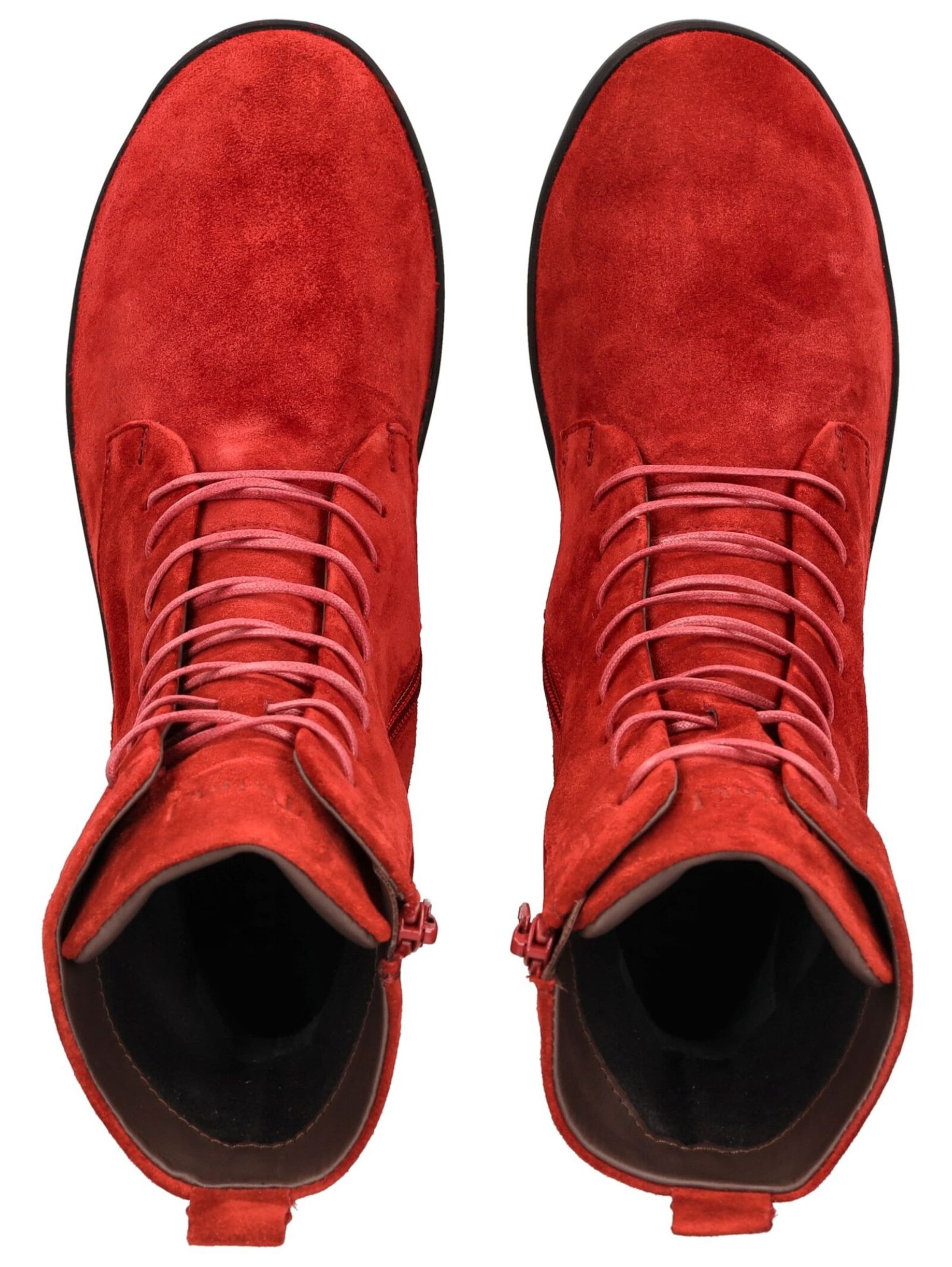 THINK! Lace-Up Ankle Boots in Red