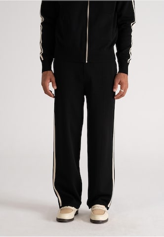 Prohibited Loose fit Pants in Black: front