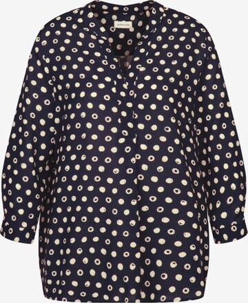 SEIDENSTICKER Blouse 'Schwarze Rose' in Blauw: voorkant