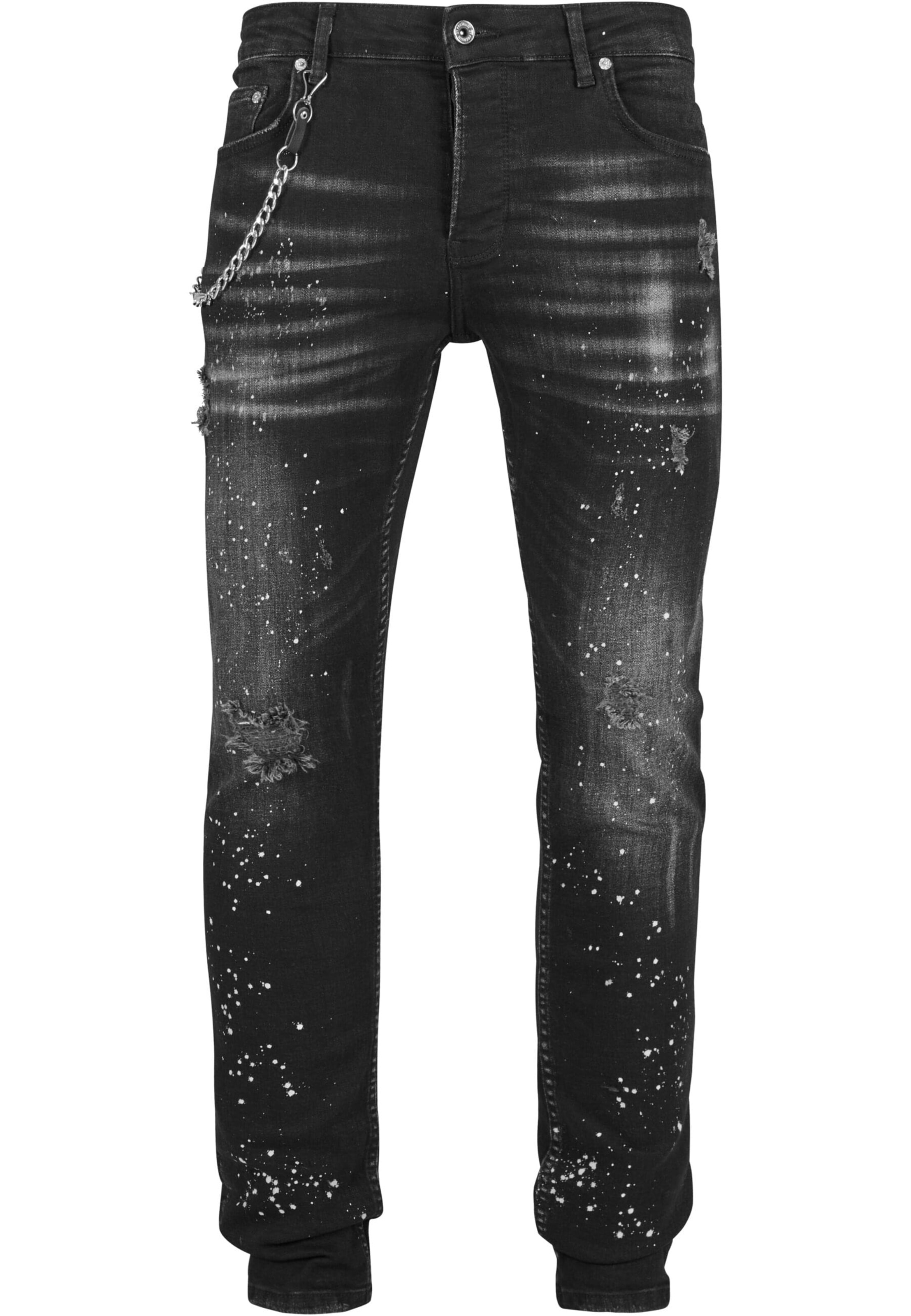 Tapered Jeans di 2Y Premium in nero: frontale