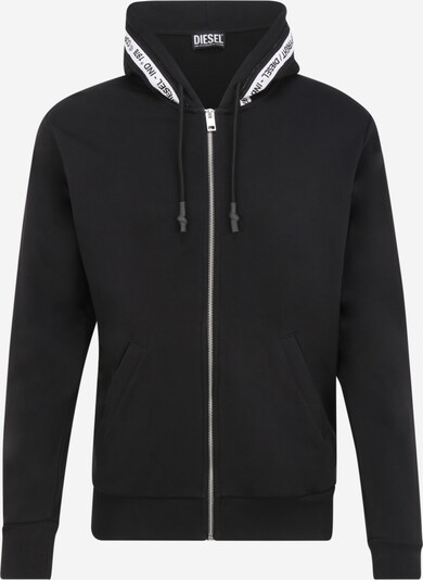 DIESEL Sweatjacke 'BRANDON' in schwarz / weiß, Produktansicht