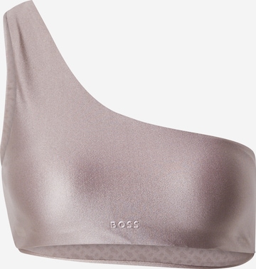 BOSS Bustier Bikinitop 'BRIGGETTE' in Grau: predná strana