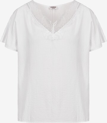 Camicia da donna ' LEONA ' di Karko in bianco: frontale
