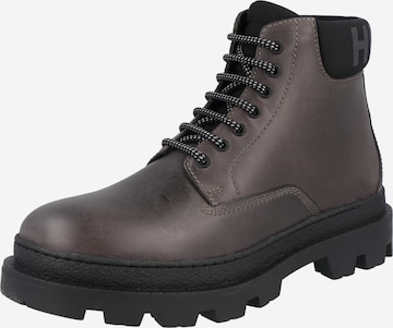 HUGO Lace-Up Boots 'Graham' in Grey: front