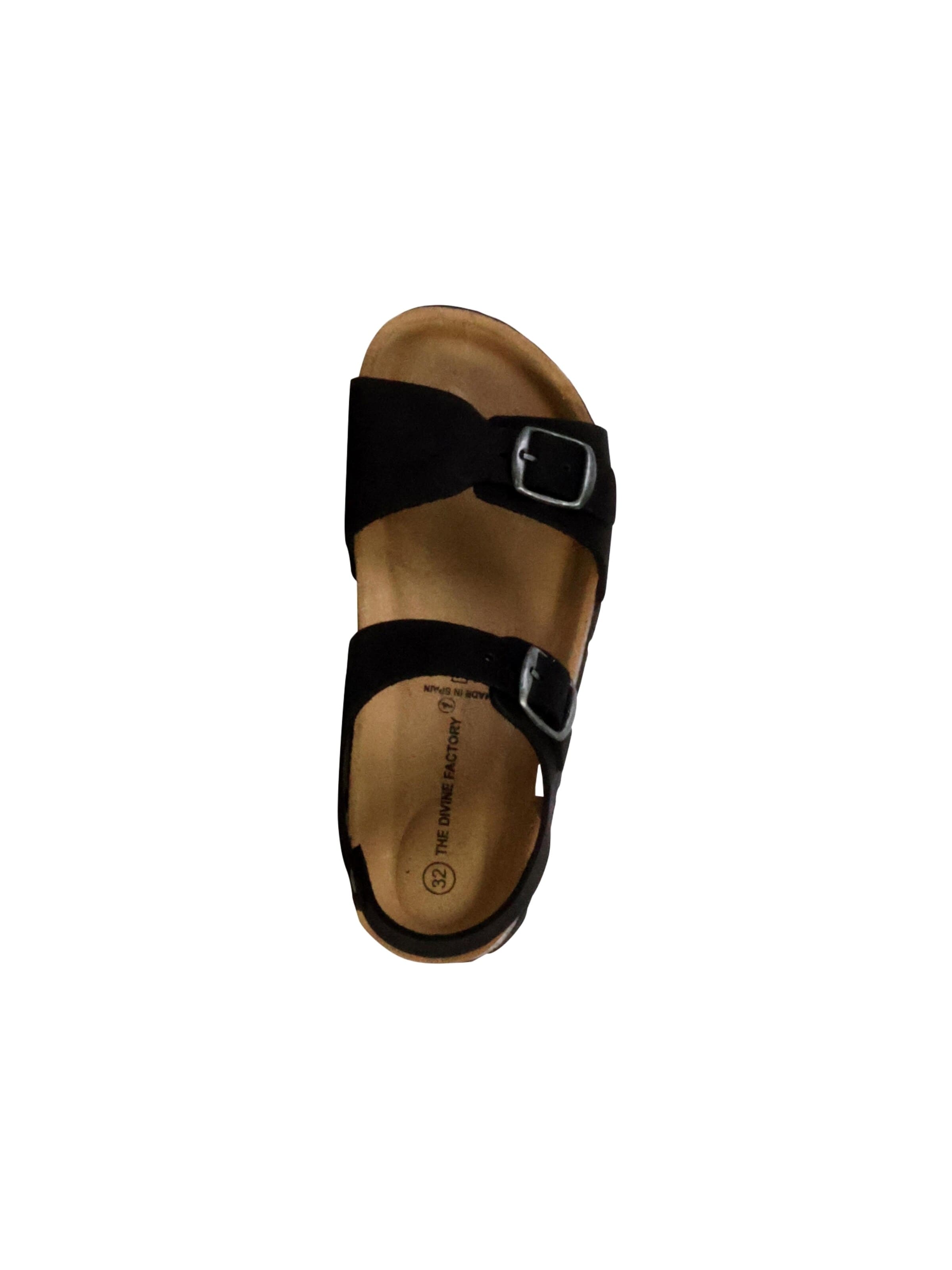 Chaussure basse 'Leder-Pantoletten für Kinder' The Divine Factory en noir