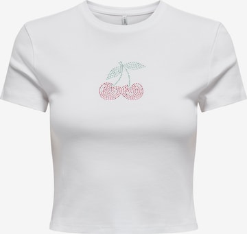 ONLY Μπλουζάκι 'ONLKira' σε λευκό: μπροστά