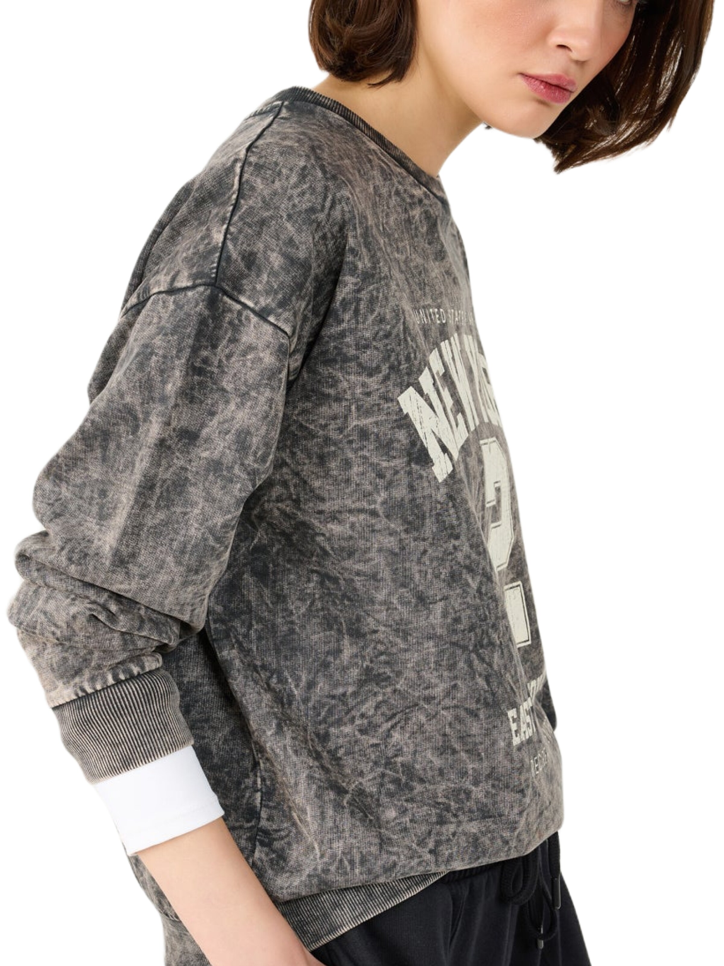 Sweat-shirt No Matter What en gris