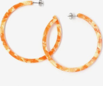 Fräulein Wunder Ohrringe 'Acetat Anne' in Orange: Vorderseite
