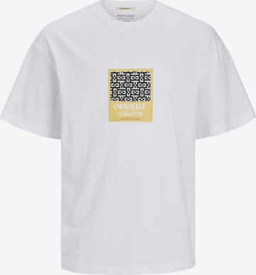 JACK & JONES T-shirt 'Mykonos' i vit: framsida