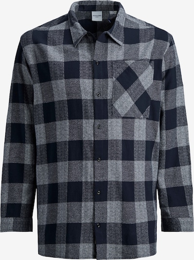 Jack & Jones Plus Chemise 'Will' en bleu foncé / jaune foncé / gris chiné, Vue avec produit
