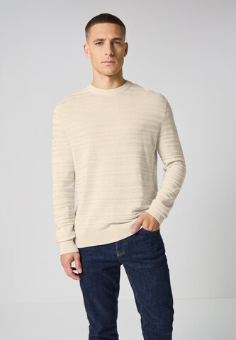 Street One MEN Sweater in Beige: front