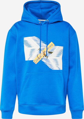 Calvin Klein Jeans Sweatshirt 'SKYSCRAPER' in Blau: predná strana