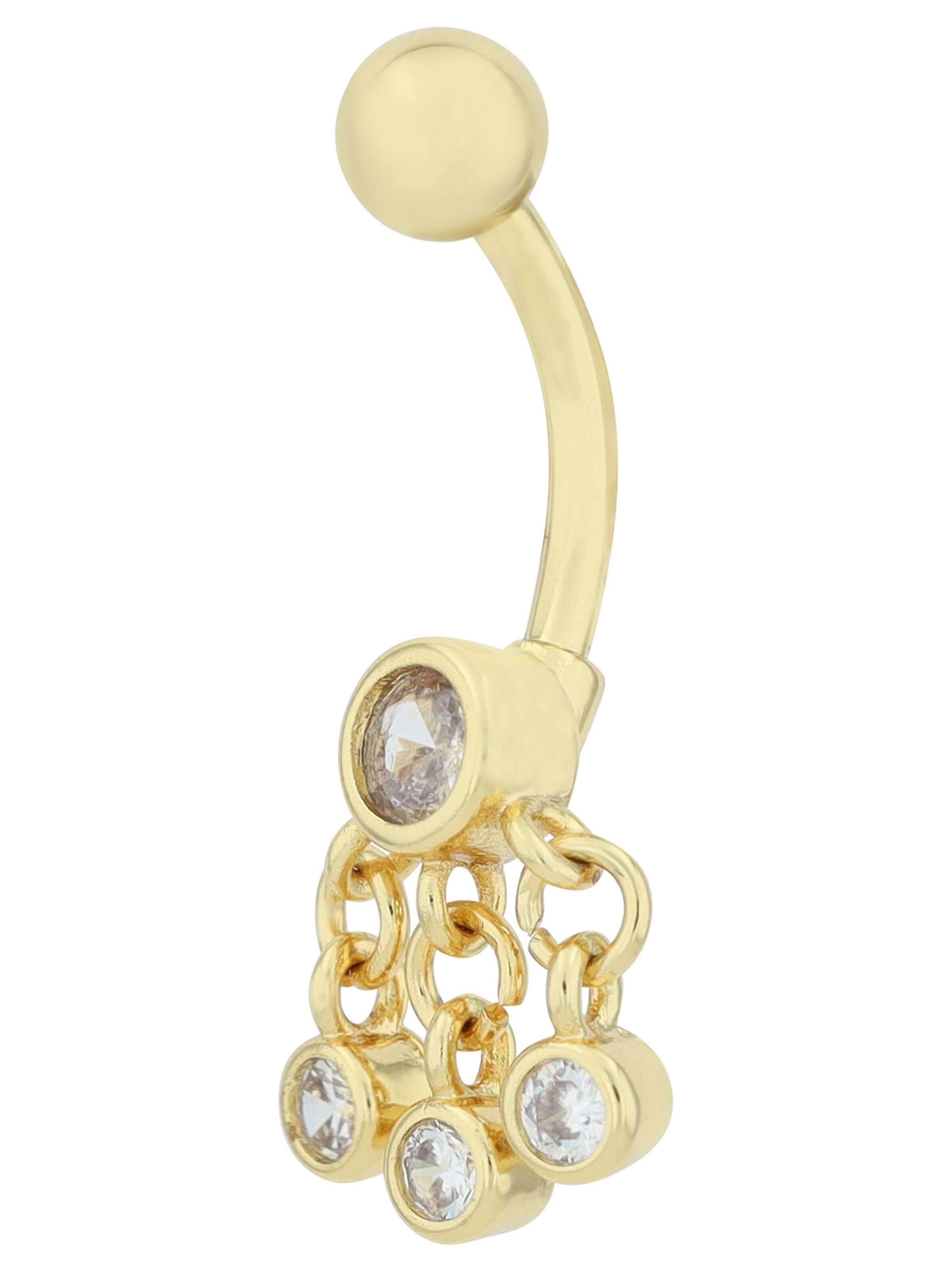 Akzent Piercingschmuck 'Zirkonia'‌‌‌‌‌‌‌ in Gold