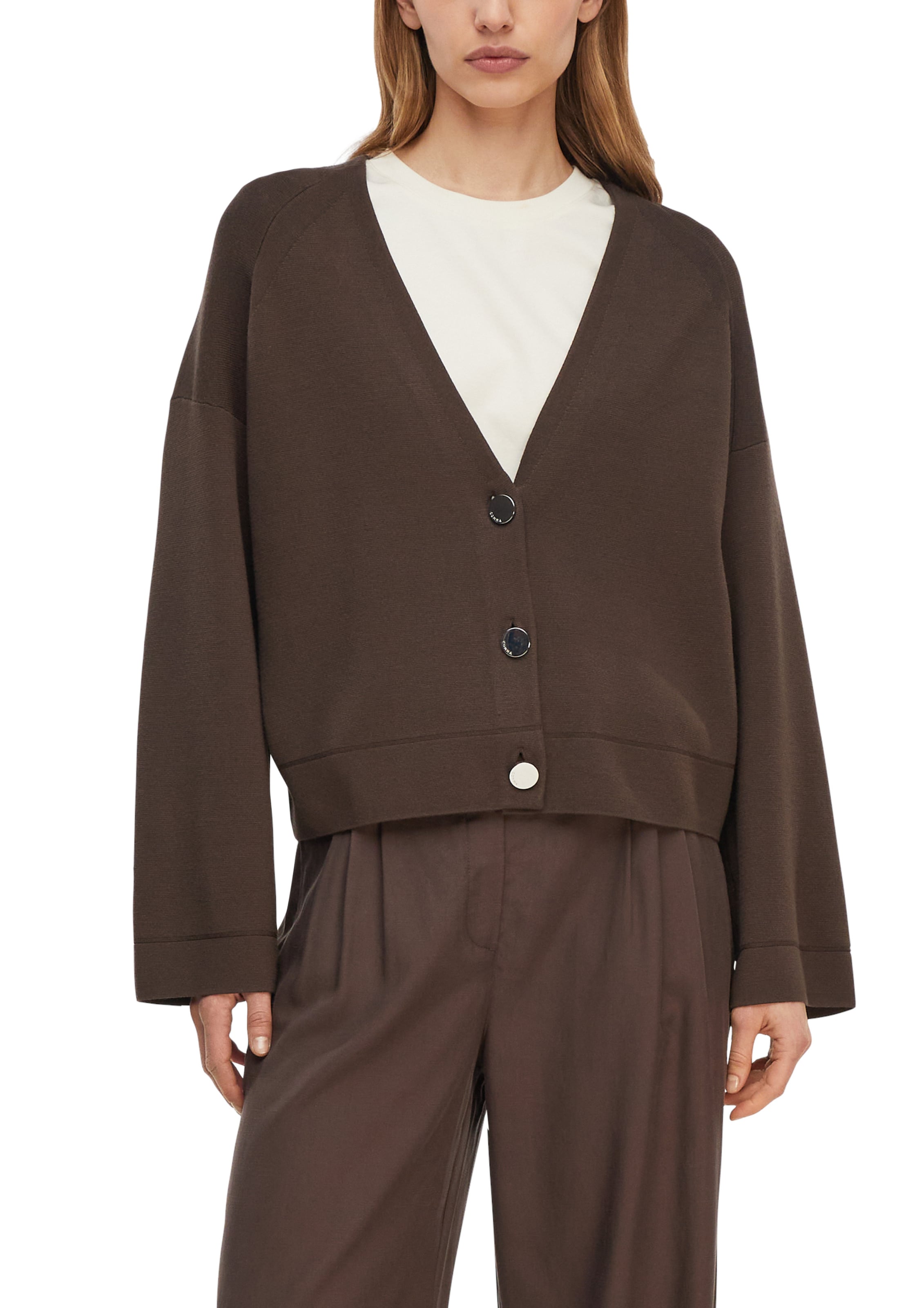 COMMA Knit cardigan in Brown