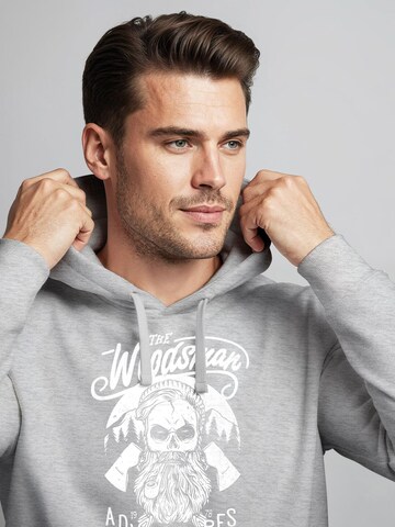 Neverless Sweatshirt 'Lumberjack' in Grey