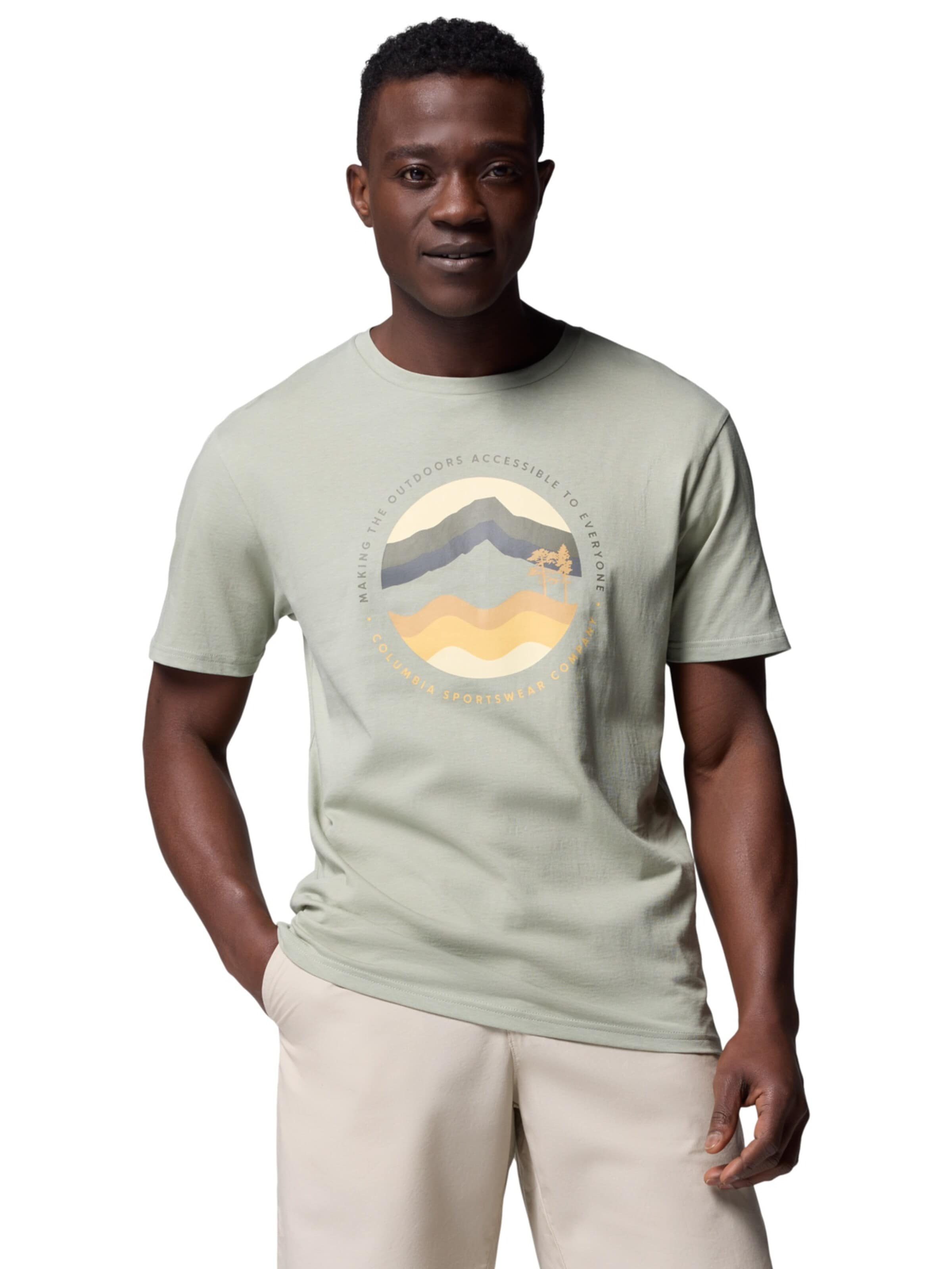 COLUMBIA Shirt 'Columbia Path Lake II Graphic' in Green: front
