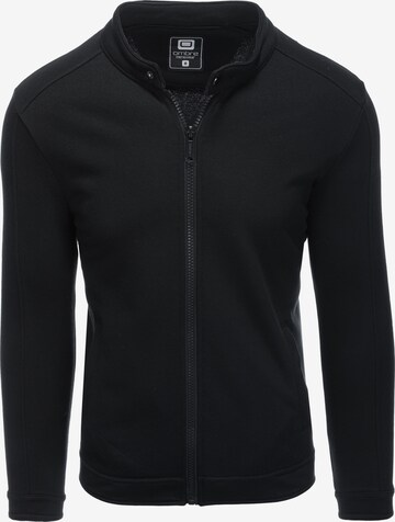 Ombre Zip-Up Hoodie 'B1071' in Black: front