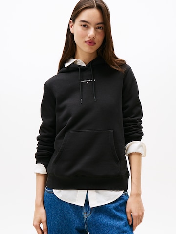juoda Tommy Jeans Megztinis be užsegimo: priekis